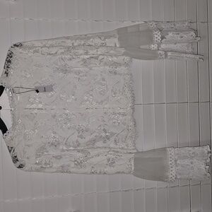 Revamped White Lace Blouse